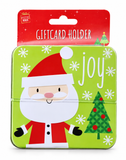 Square Christmas Gift Card Tin