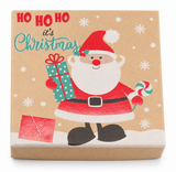 Christmas Kraft Foil Gift Box 10 x 10 cm
