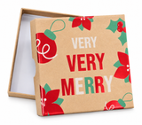 Christmas Kraft Foil Gift Box 10 x 10 cm