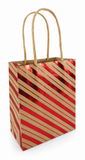 Mini Kraft Christmas Gift Bag with Foil Detail