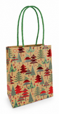 Mini Kraft Christmas Gift Bag with Foil Detail