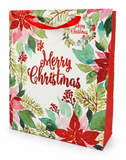 Large Christmas Foliage Gift Bag with Glitter Detail
