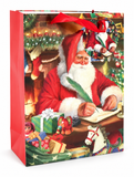 Large Traditional Santa Christmas Gift Bag