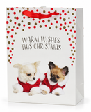 Medium Christmas Pet Gift Bag with Foil Detail