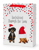 Medium Christmas Pet Gift Bag with Foil Detail