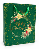 Large Foil Classic Floral Christmas Gift Bag