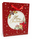 Large Foil Classic Floral Christmas Gift Bag