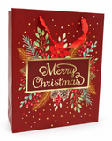 Large Foil Classic Floral Christmas Gift Bag