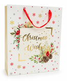 Large Foil Classic Floral Christmas Gift Bag