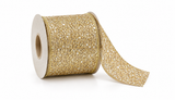 Natural and Gold Christmas Ribbon - 2.7 m