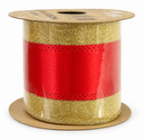 Gold and Red Christmas Ribbon - 2.7 m