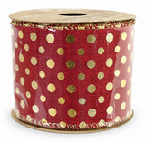 Gold and Red Christmas Ribbon - 2.7 m