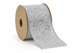Silver Frost Christmas Ribbon - 63 mm x 2.7 m