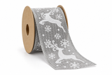 Silver Frost Christmas Ribbon - 63 mm x 2.7 m