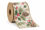 Blush Christmas Ribbon - 63 mm x 2.7 m