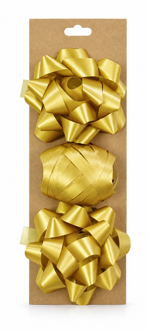Gift Bow and Ribbon Set - 3 Piece