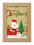 Foiled Santa Christmas Cards – 10 Pack – Santa in Sleigh