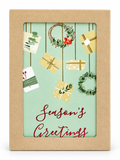 Whimsical Foiled Christmas Cards – 10 Pack – Season's Greetings Gifts
