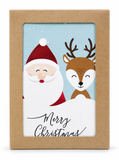 Whimsical Foiled Christmas Cards – 10 Pack – Santa and Reindeer