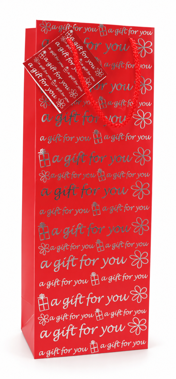 A Gift for You Foil Bottle Gift Bag