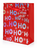 Medium Red and Silver Foil Christmas Gift Bag