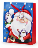 Large Santa Christmas Gift Bag with Foil Detail