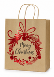 Large Kraft Christmas Gift Bag with Foil Detail