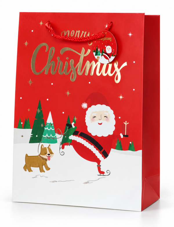 Extra Large Santa Foil Christmas Gift Bag