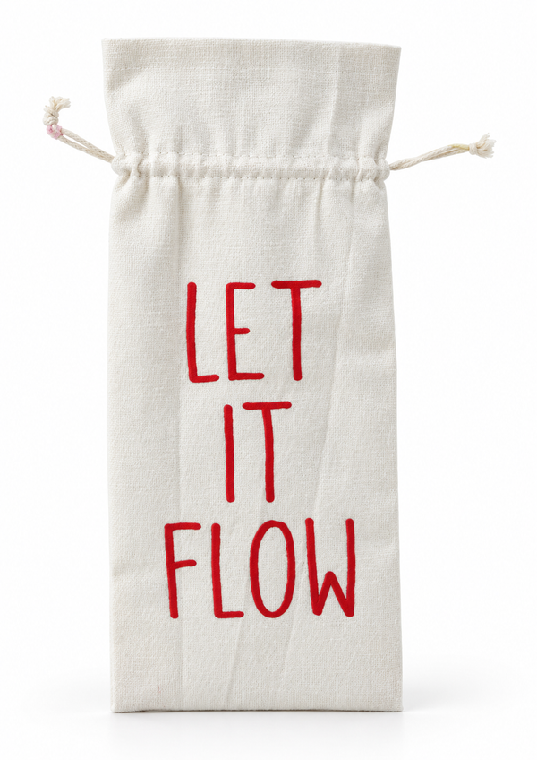 Christmas Canvas Bottle Gift Bag