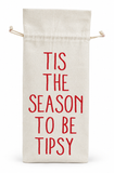 Christmas Canvas Bottle Gift Bag