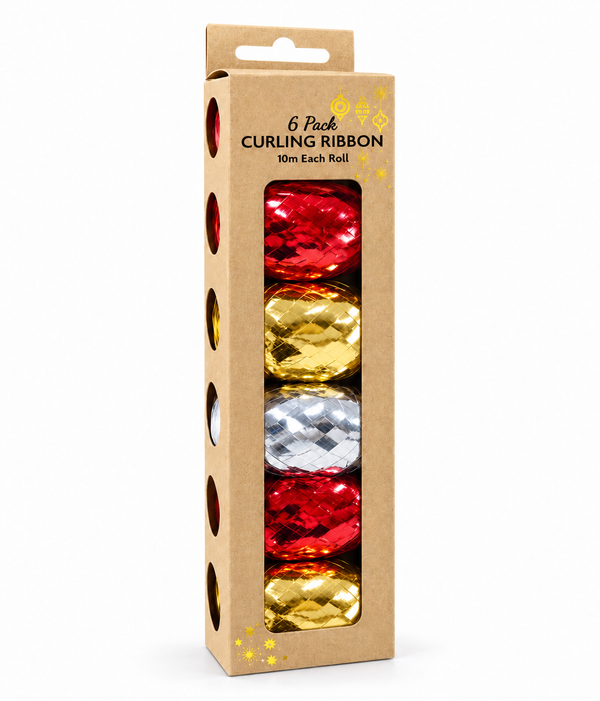 Gift Curling Ribbon - 6 Pack