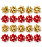 Metallic Gift Bows - 5 cm, 20 Pack