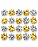 Metallic Gift Bows - 5 cm, 20 Pack