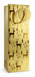 Metallic Reindeer Christmas Bottle Gift Bag
