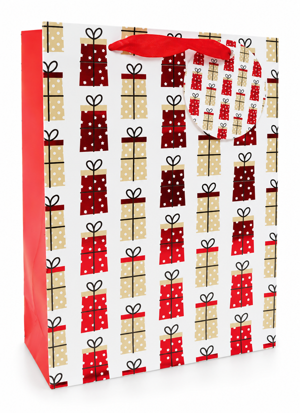 Medium Christmas Icon Foil Gift Bag