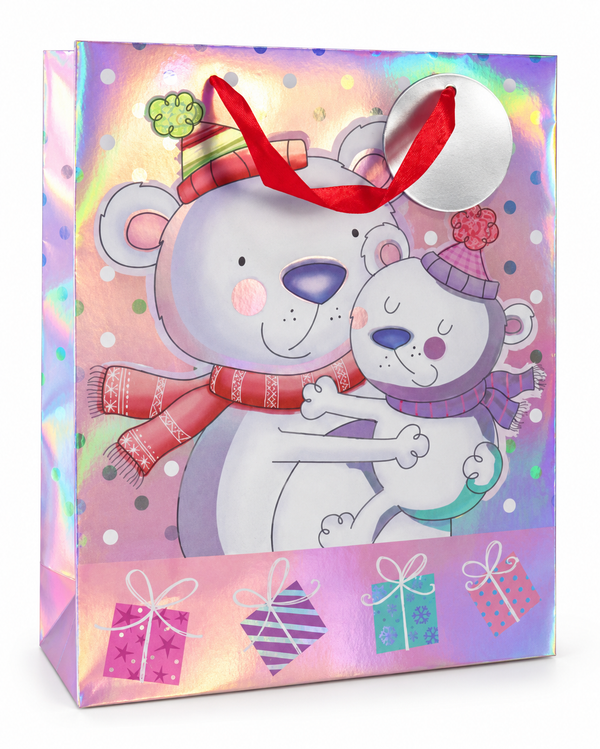 Large Rainbow Shine Christmas Gift Bag