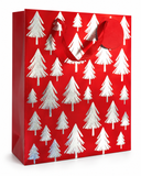 Large Red Laser Foil Christmas Gift Bag