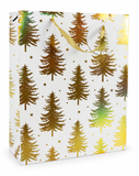 Large White and Gold Foil Christmas Gift Bag
