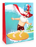 Large Summer Santa Foil Gift Bag
