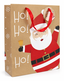 Large Kraft-Look Christmas Character Gift Bag