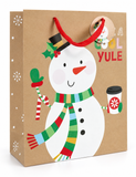 Large Kraft-Look Christmas Character Gift Bag