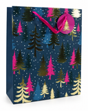 Large Blue and Pink Gold Foil Christmas Gift Bag