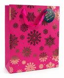 Large Blue and Pink Gold Foil Christmas Gift Bag