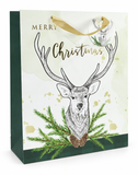 Large Foliage Foil Christmas Gift Bag