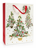 Large Foliage Foil Christmas Gift Bag