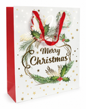 Large Foliage Foil Christmas Gift Bag