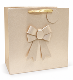 Wide Glitter Bow Gift Bag