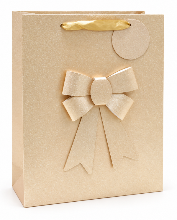 Large Glitter Bow Gift Bag