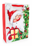 Extra Large Cute Santa Glitter Gift Bag