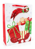Extra Large Cute Santa Glitter Gift Bag